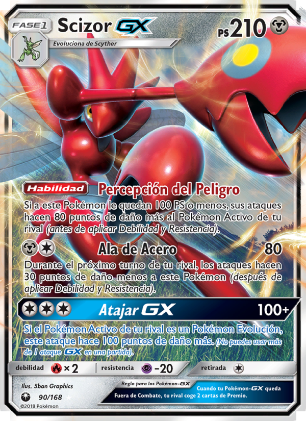Scizor GX 90 — Tormenta Celestial (Spanish Pokémon TCG card)