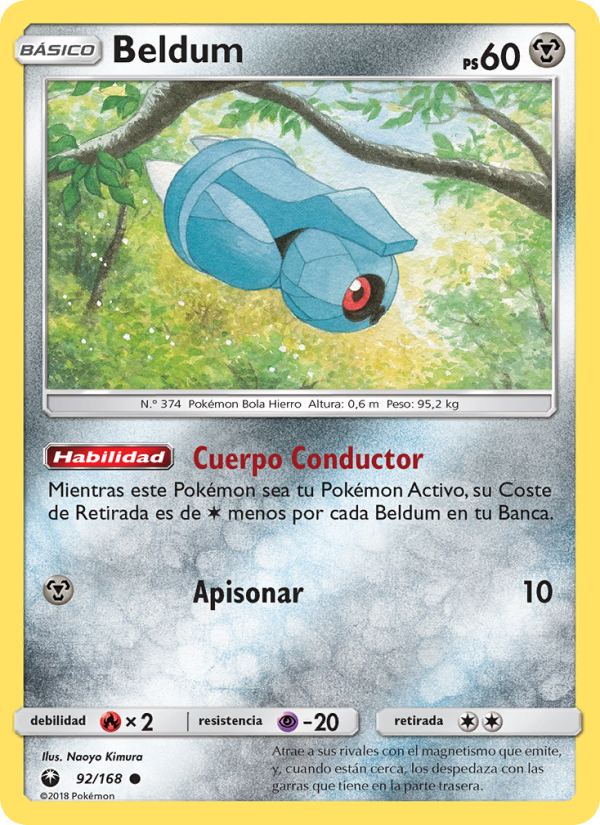 Beldum 92 — Tormenta Celestial (Spanish Pokémon TCG card)
