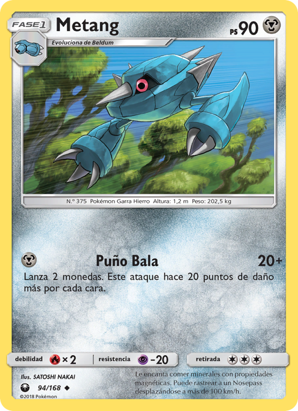 Metang 94 — Tormenta Celestial (Spanish Pokémon TCG card)