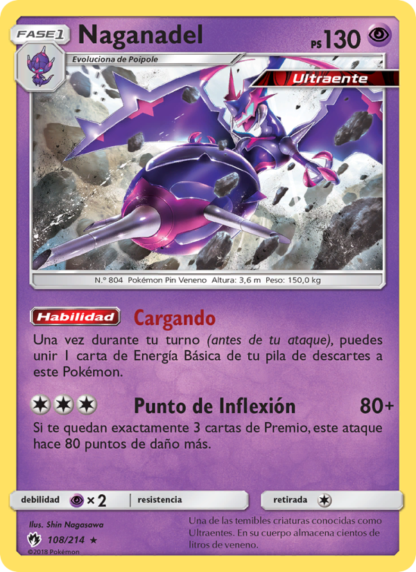 Naganadel 108 — Truenos Perdidos (Spanish Pokémon TCG card)