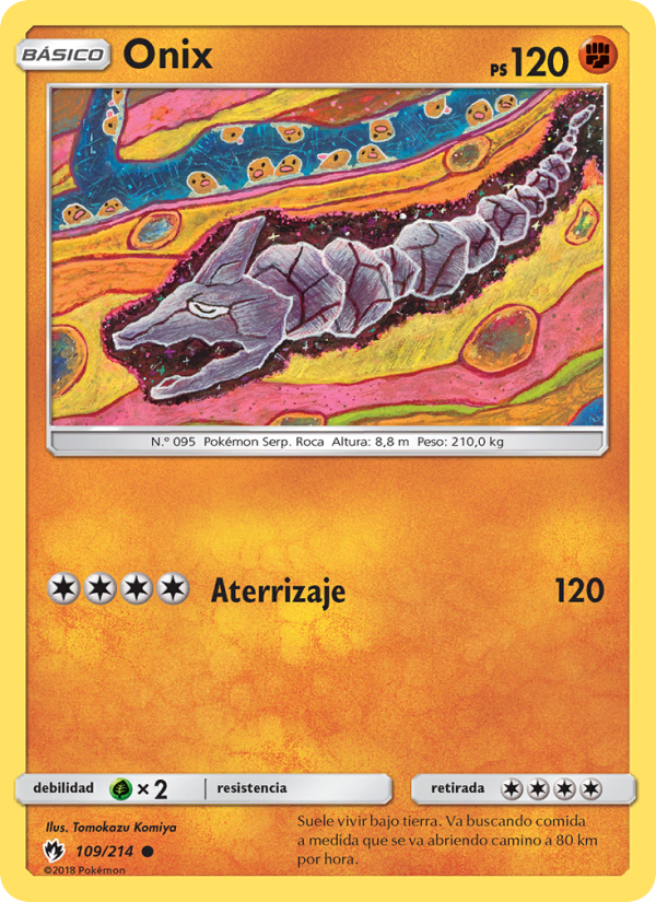 Onix 109 — Truenos Perdidos (Spanish Pokémon TCG card)