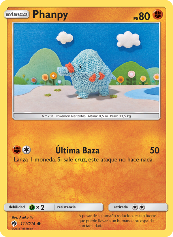 Phanpy 111 — Truenos Perdidos (Spanish Pokémon TCG card)