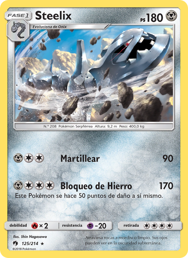 Steelix 125 — Truenos Perdidos (Spanish Pokémon TCG card)