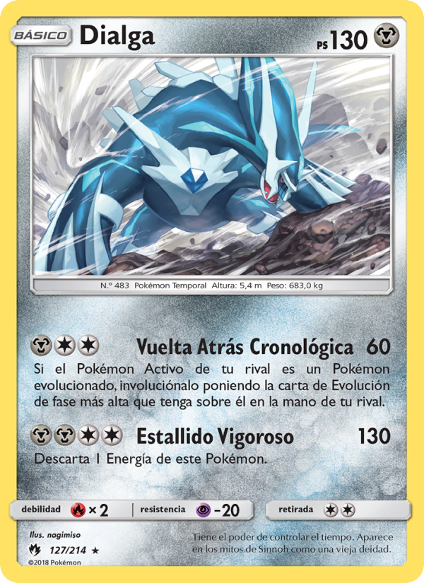 Dialga 127 — Truenos Perdidos (Spanish Pokémon TCG card)
