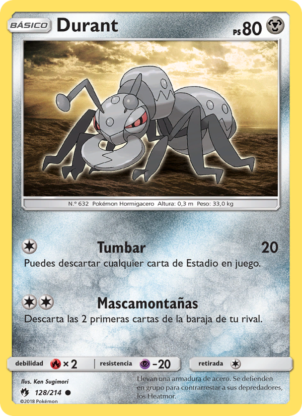 Durant 128 — Truenos Perdidos (Spanish Pokémon TCG card)