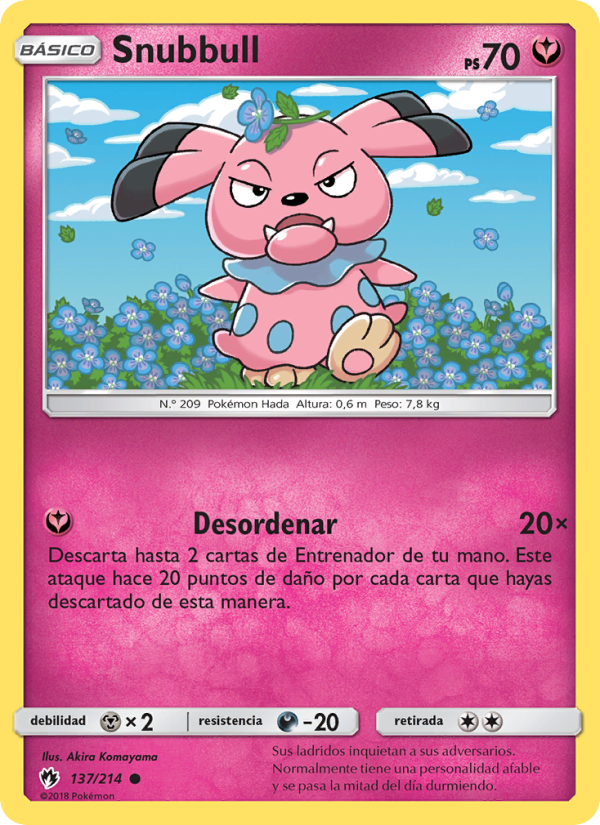 Snubbull 137 — Truenos Perdidos (Spanish Pokémon TCG card)