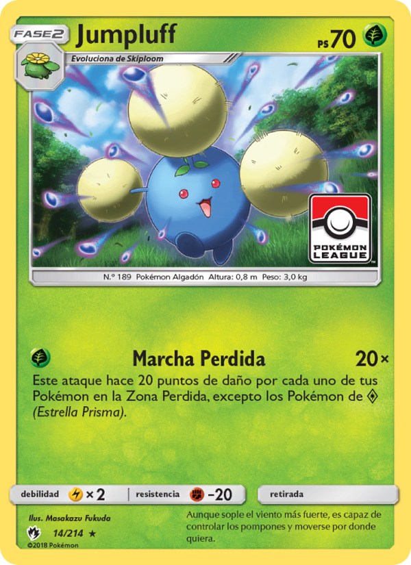 Jumpluff 14 — Truenos Perdidos (Spanish Pokémon TCG card)