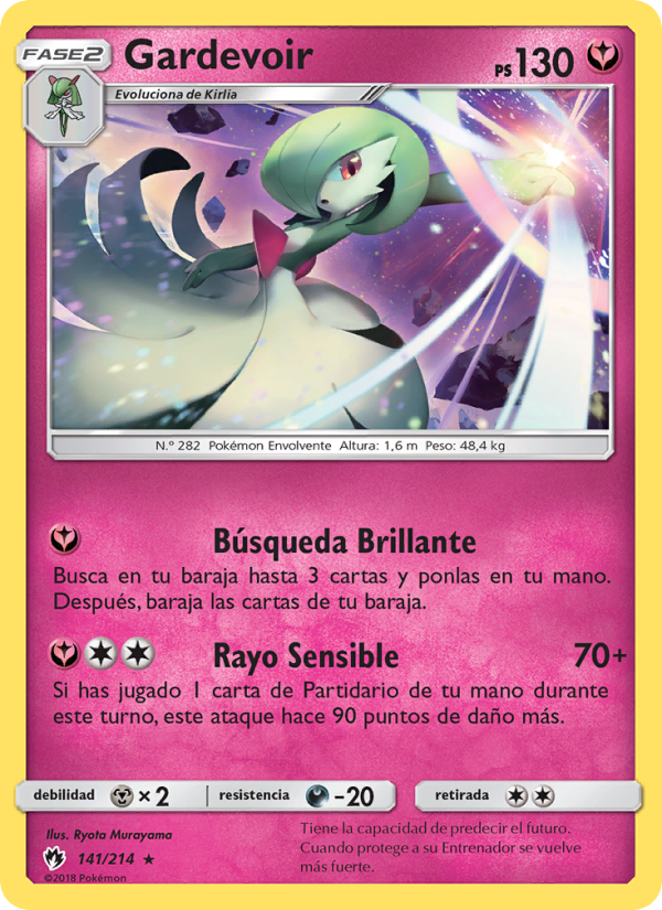 Gardevoir 141 — Truenos Perdidos (Spanish Pokémon TCG card)