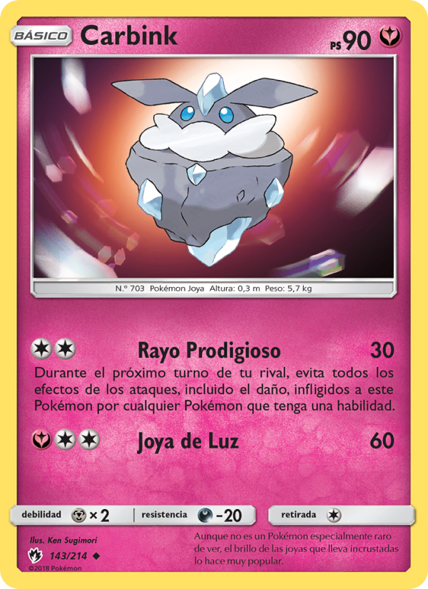 Carbink 143 — Truenos Perdidos (Spanish Pokémon TCG card)