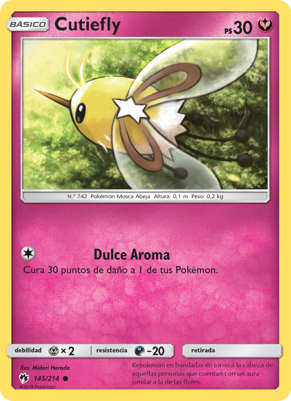Cutiefly 145 — Truenos Perdidos (Spanish Pokémon TCG card)