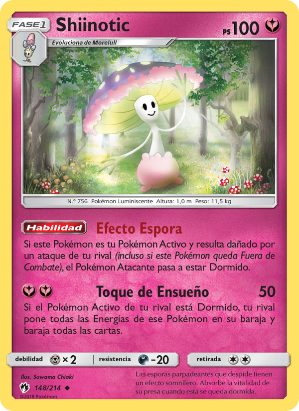 Shiinotic 148 — Truenos Perdidos (Spanish Pokémon TCG card)