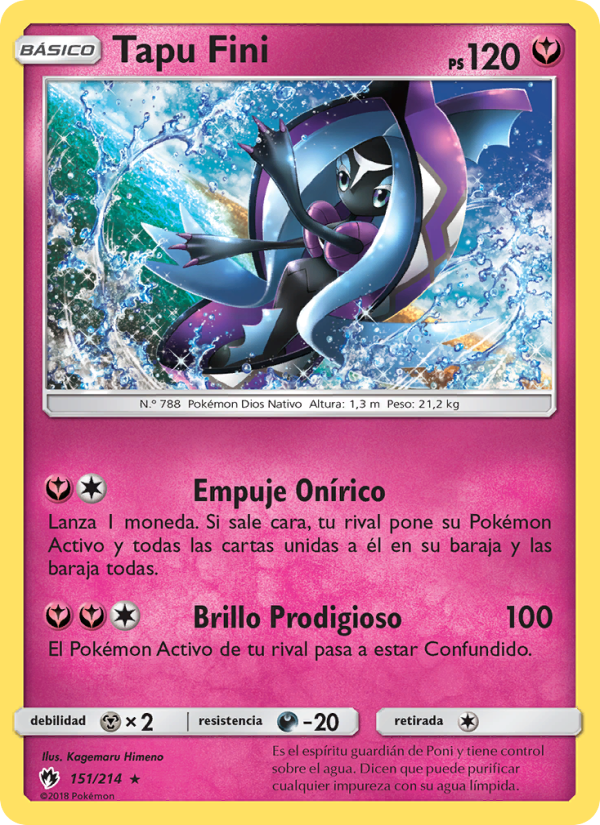 Tapu Fini 151 — Truenos Perdidos (Spanish Pokémon TCG card)