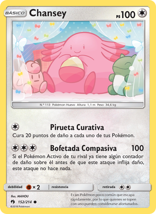 Chansey 152 — Truenos Perdidos (Spanish Pokémon TCG card)