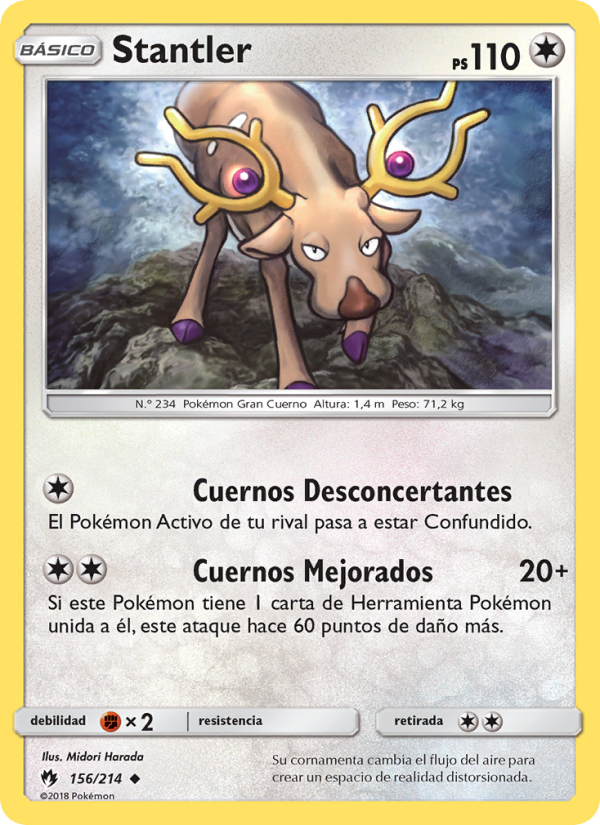 Stantler 156 — Truenos Perdidos (Spanish Pokémon TCG card)