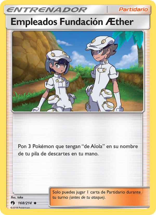 Empleados Fundación Æther 168 — Truenos Perdidos (Spanish Pokémon TCG card)