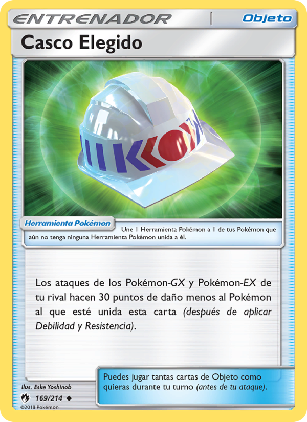 Casco Elegido 169 — Truenos Perdidos (Spanish Pokémon TCG card)