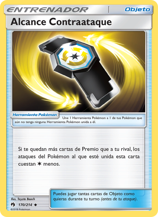 Alcance Contraataque 170 — Truenos Perdidos (Spanish Pokémon TCG card)