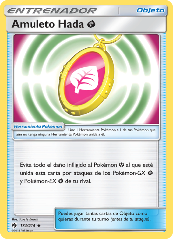 Amuleto Hada Grass 174 — Truenos Perdidos (Spanish Pokémon TCG card)