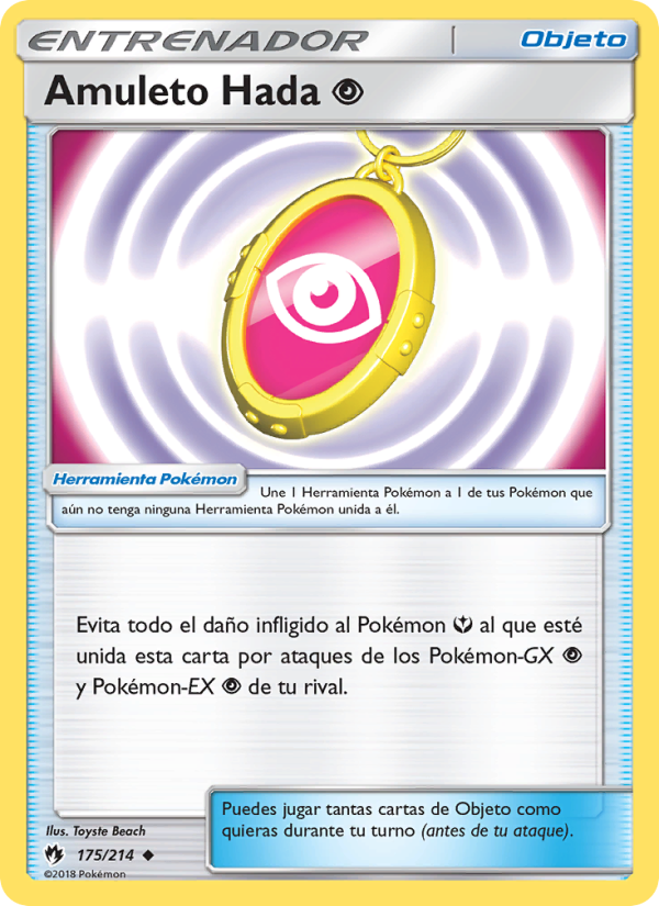 Amuleto Hada Psychic 175 — Truenos Perdidos (Spanish Pokémon TCG card)
