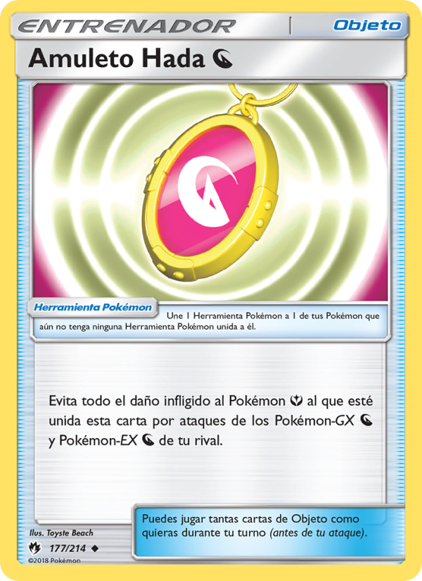 Amuleto Hada Dragon 177 — Truenos Perdidos (Spanish Pokémon TCG card)