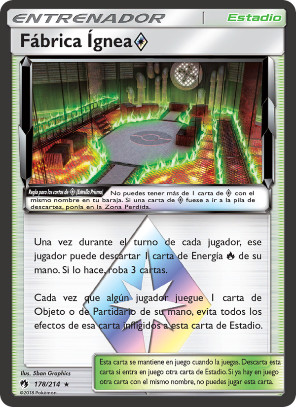 Fábrica Ígnea ◇ 178 — Truenos Perdidos (Spanish Pokémon TCG card)