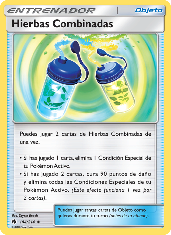 Hierbas Combinadas 184 — Truenos Perdidos (Spanish Pokémon TCG card)