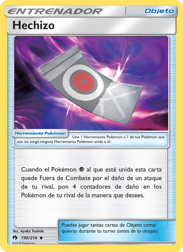 Hechizo 190 — Truenos Perdidos (Spanish Pokémon TCG card)