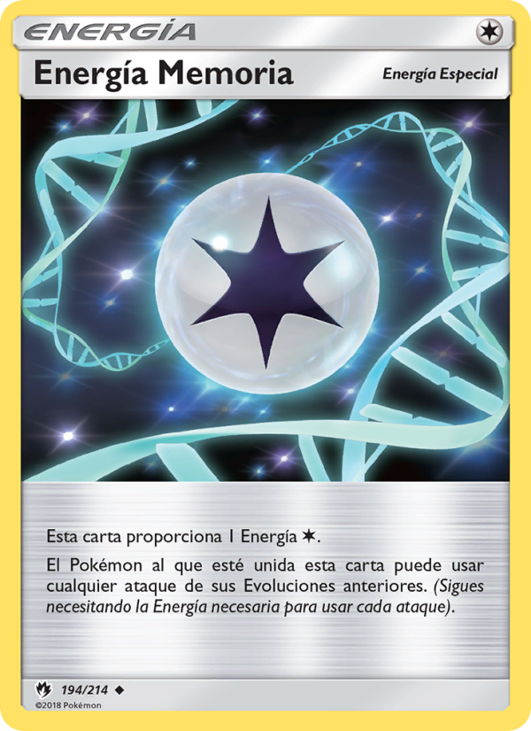 Energía Memoria 194 — Truenos Perdidos (Spanish Pokémon TCG card)