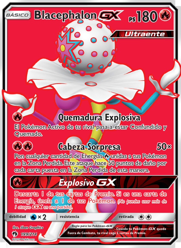 Blacephalon GX 199 — Truenos Perdidos (Spanish Pokémon TCG card)