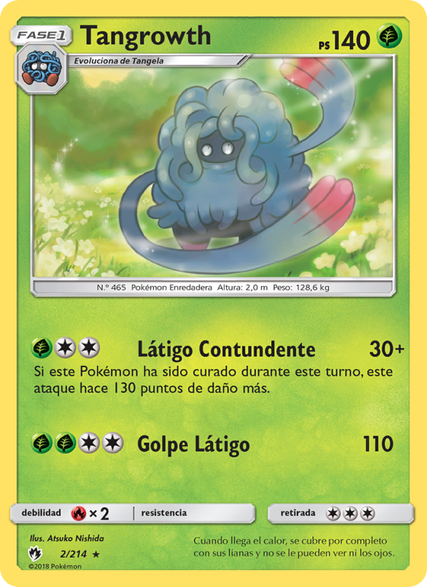 Tangrowth 2 — Truenos Perdidos (Spanish Pokémon TCG card)