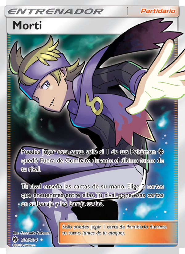 Morti 212 — Truenos Perdidos (Spanish Pokémon TCG card)