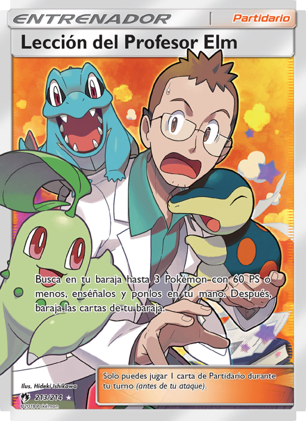 Lección del Profesor Elm 213 — Truenos Perdidos (Spanish Pokémon TCG card)