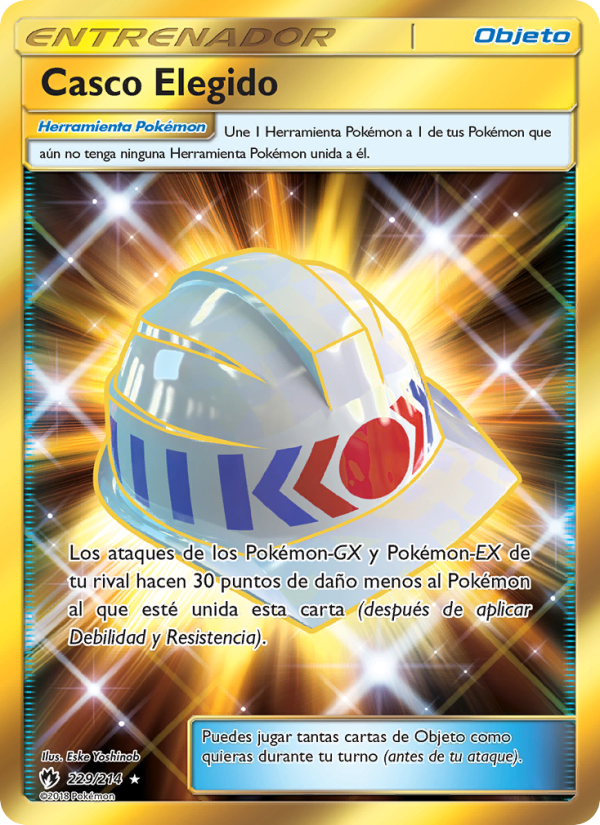 Casco Elegido 229 — Truenos Perdidos (Spanish Pokémon TCG card)