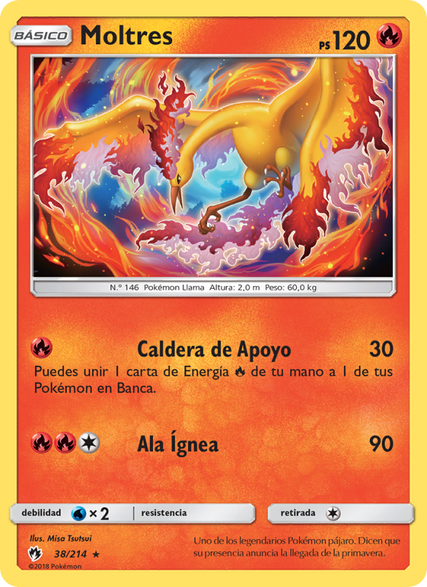 Moltres 38 — Truenos Perdidos (Spanish Pokémon TCG card)