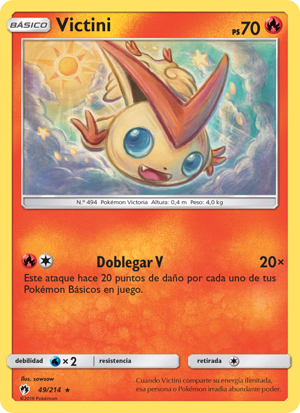 Victini 49 — Truenos Perdidos (Spanish Pokémon TCG card)
