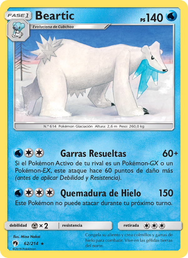 Beartic 62 — Truenos Perdidos (Spanish Pokémon TCG card)