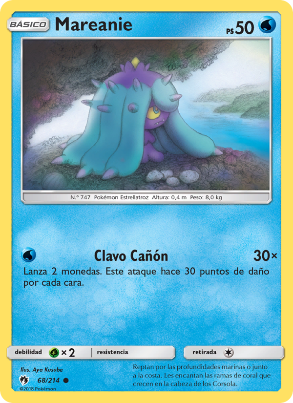Mareanie 68 — Truenos Perdidos (Spanish Pokémon TCG card)