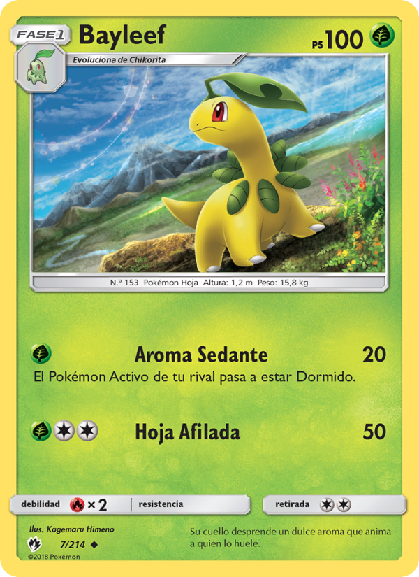Bayleef 7 — Truenos Perdidos (Spanish Pokémon TCG card)