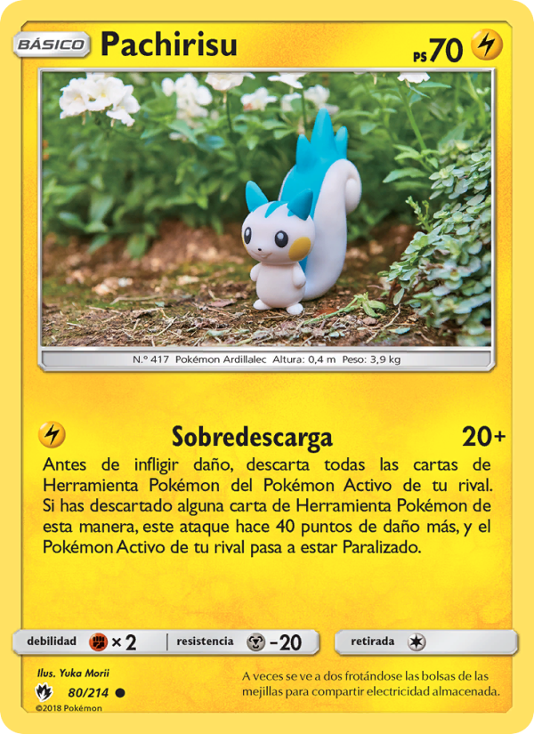 Pachirisu 80 — Truenos Perdidos (Spanish Pokémon TCG card)