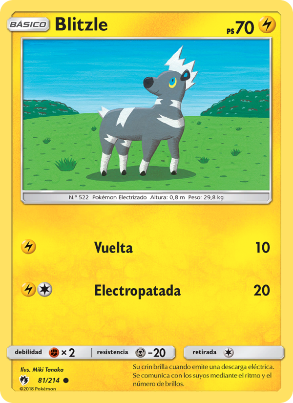 Blitzle 81 — Truenos Perdidos (Spanish Pokémon TCG card)
