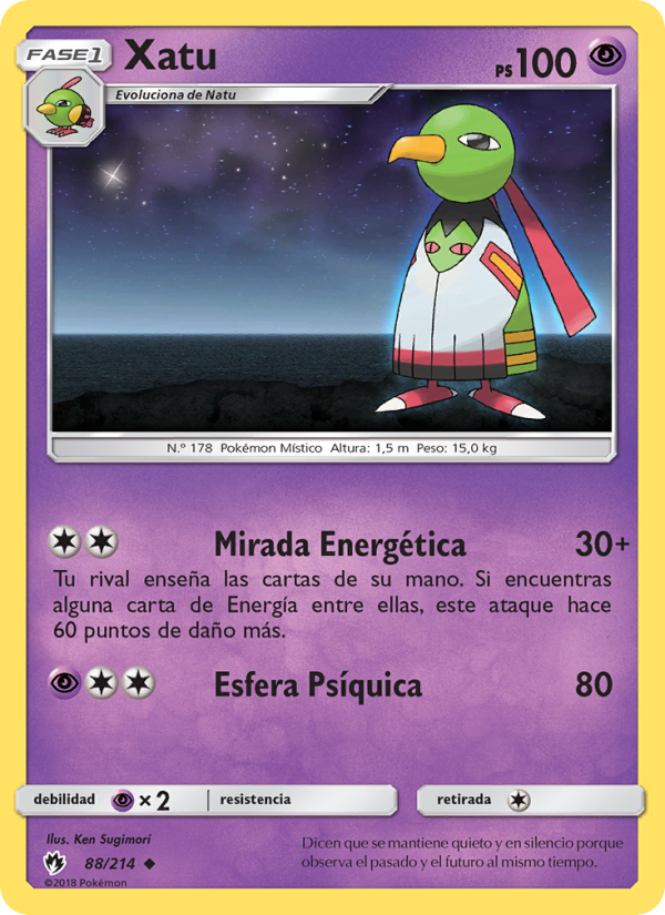 Xatu 88 — Truenos Perdidos (Spanish Pokémon TCG card)