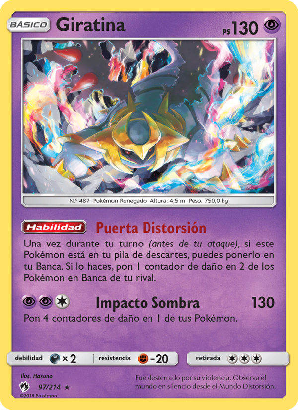 Giratina 97 — Truenos Perdidos (Spanish Pokémon TCG card)