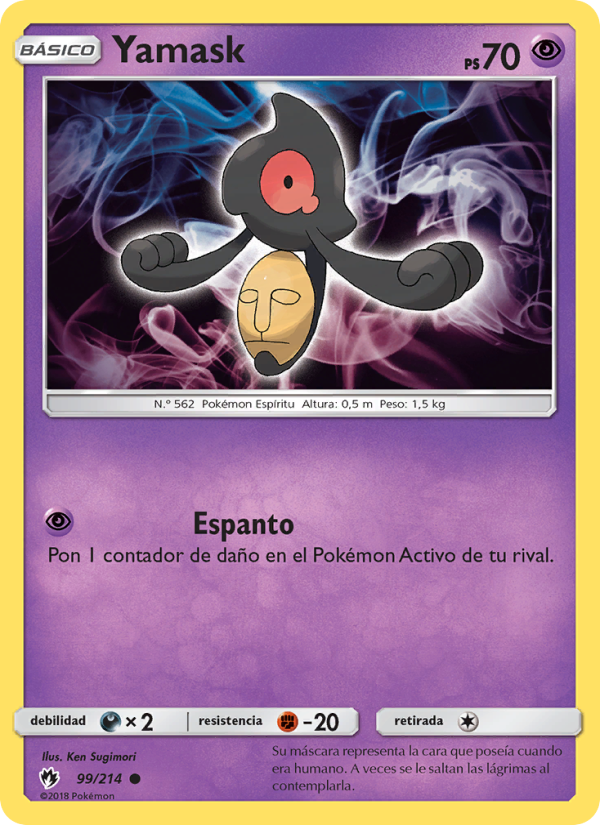 Yamask 99 — Truenos Perdidos (Spanish Pokémon TCG card)