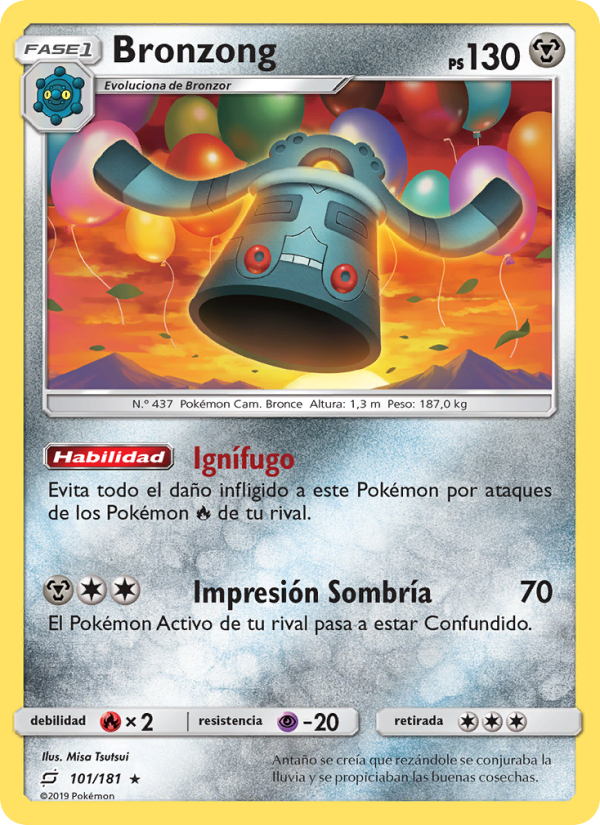 Bronzong 101 — Union de Aliados (Spanish Pokémon TCG card)