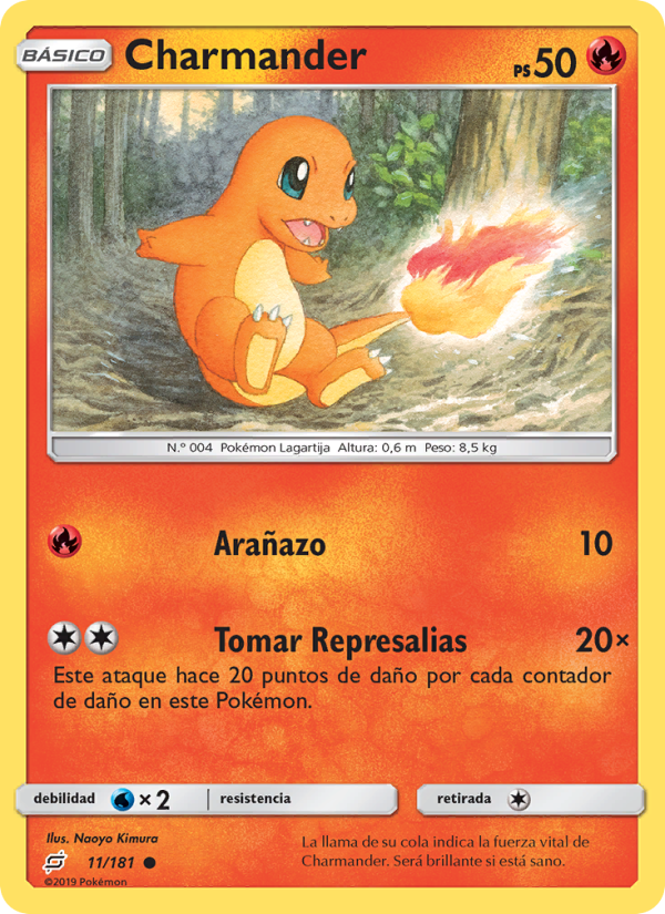 Charmander 11 — Union de Aliados (Spanish Pokémon TCG card)