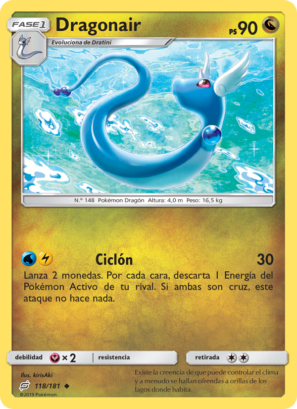 Dragonair 118 — Union de Aliados (Spanish Pokémon TCG card)