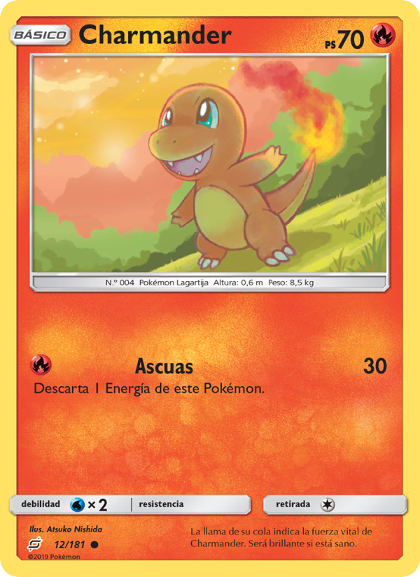 Charmander 12 — Union de Aliados (Spanish Pokémon TCG card)