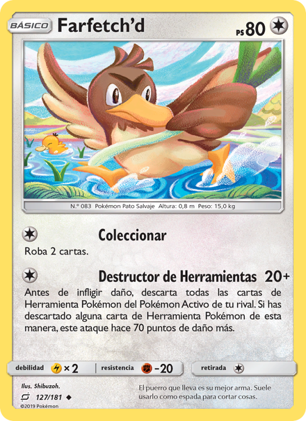 Farfetch’d 127 — Union de Aliados (Spanish Pokémon TCG card)