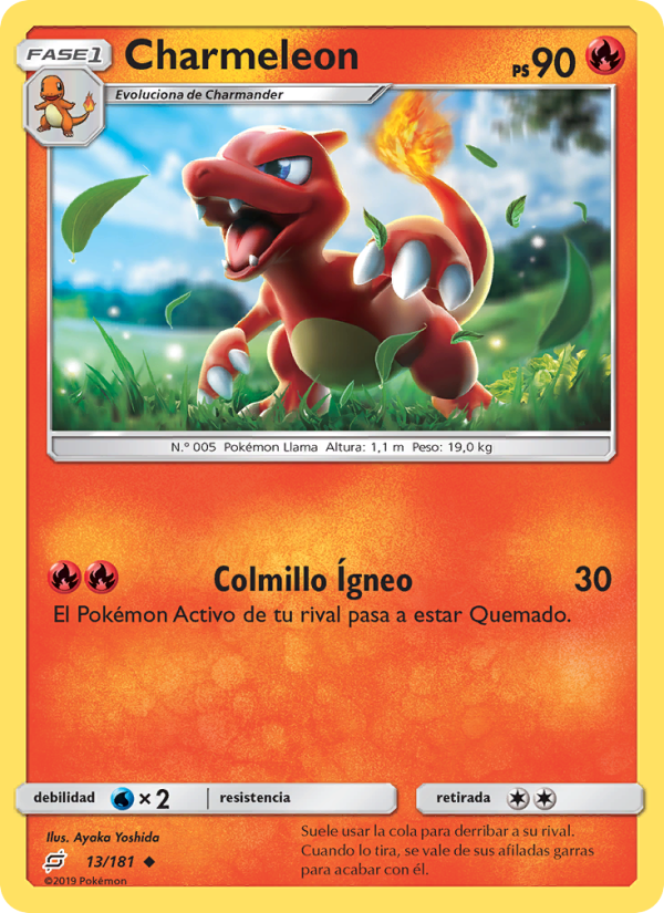 Charmeleon 13 — Union de Aliados (Spanish Pokémon TCG card)