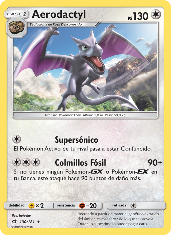 Aerodactyl 130 — Union de Aliados (Spanish Pokémon TCG card)